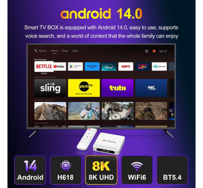 Смарт приставка H96 Max M1 PLUS 4/32GB