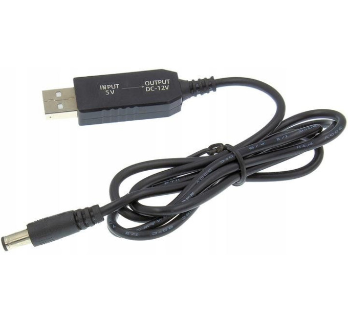 USB-DC Кабель 5V 12V повышающий преобразователь c USB 5 вольт на 12 вольт для роутера от powerbank