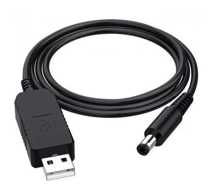 USB-DC Кабель 5V 12V повышающий преобразователь c USB 5 вольт на 12 вольт для роутера от powerbank