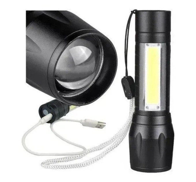 Ліхтарик 511COB, 3WLED+COB, CREE Q5