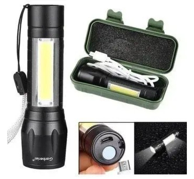 Ліхтарик 511COB, 3WLED+COB, CREE Q5