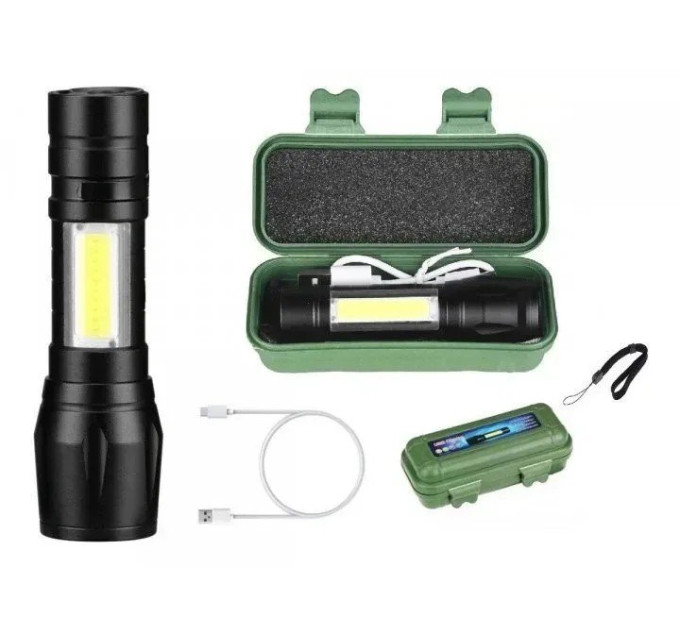 Ліхтарик 511COB, 3WLED+COB, CREE Q5