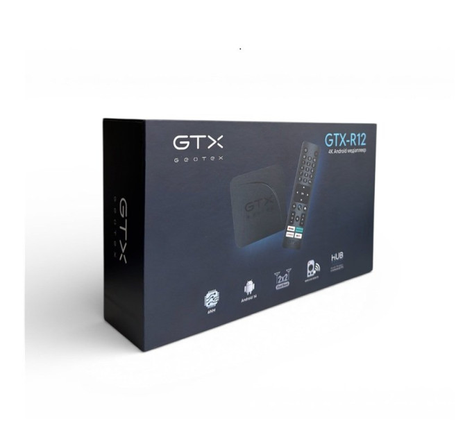 Смарт приставка Geotex GTX-R12 4/32 ГБ 4K Android 14