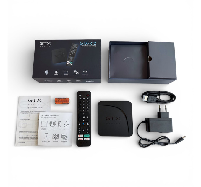 Смарт приставка Geotex GTX-R12 4/32 ГБ 4K Android 14