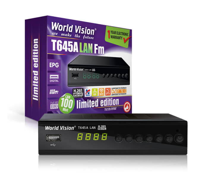 Цифровий ресивер World Vision Т645A LAN FM