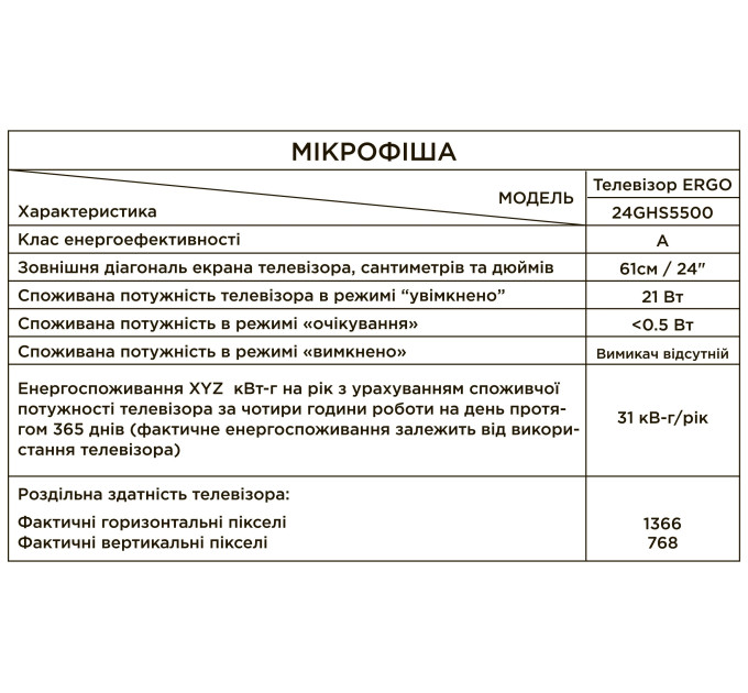 LED-телевізор ERGO 24GHS5500 (6815371)