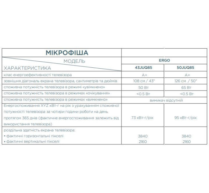 Телевізор ERGO QLED+ 43JUQ85 (6996974)