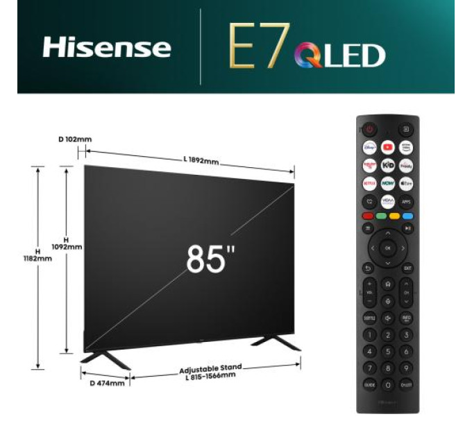 LED-телевізор Hisense 85E7NQ  (7063904)
