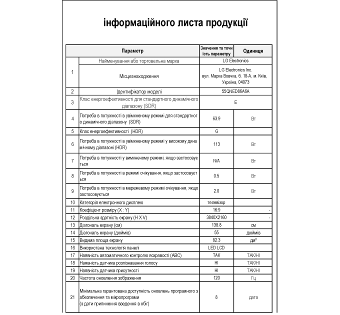 LED-телевізор LG 55QNED86A6A  (7120101)