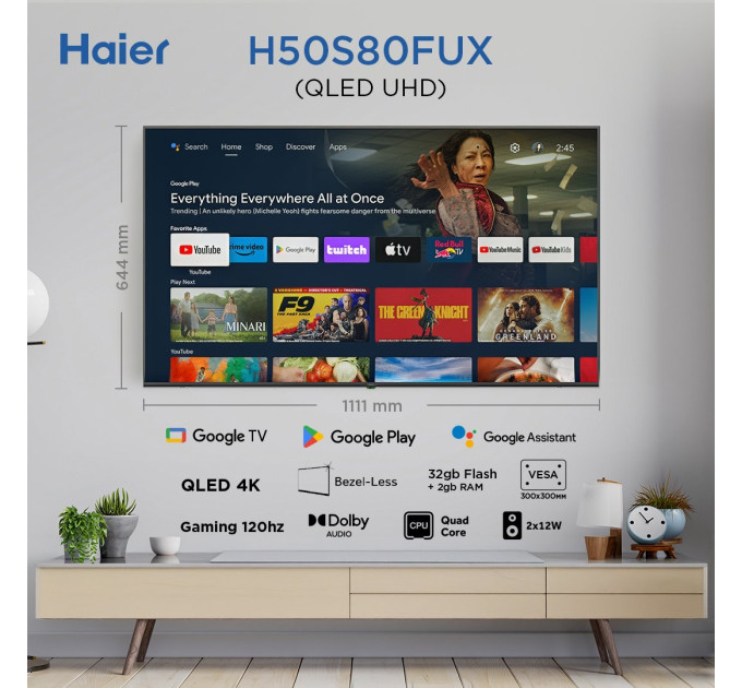 LED-телевізор Haier H50S80FUX  (7133328)