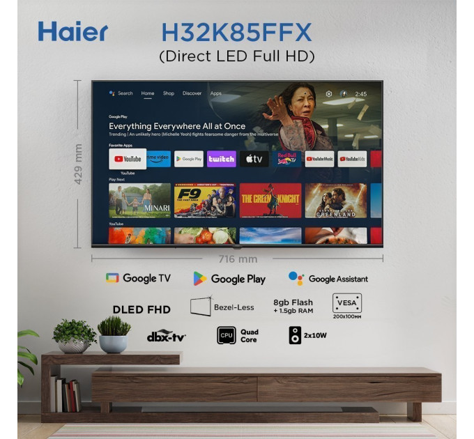 LED-телевізор Haier H32K85FFX  (7133337)