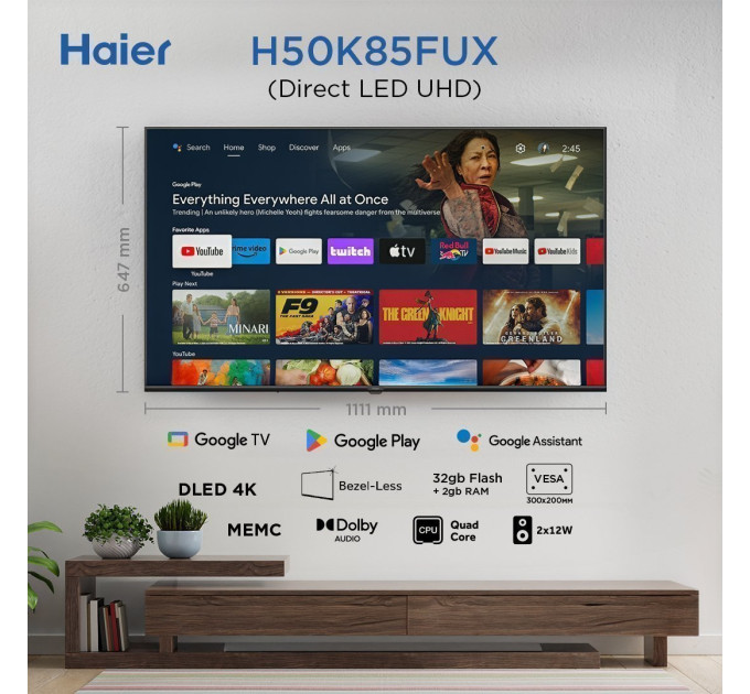 LED-телевізор Haier H50K85FUX  (7133339)