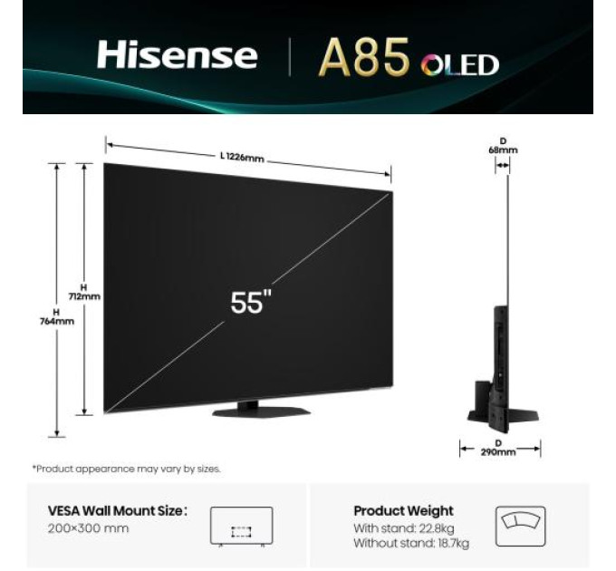 LED-телевізор Hisense 55A85Q  (7134193)