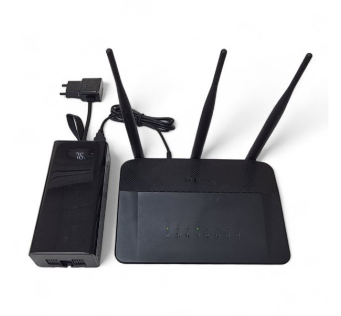 Питание для роутера 12в / 20 часов (Повербанк 30000мАч, кабель DC, USB адаптер)