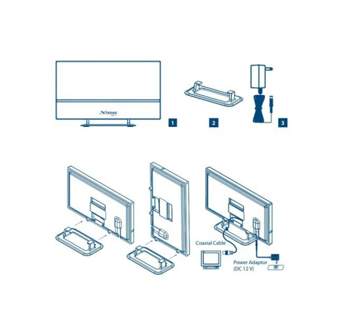 Комплект Цифровий ресивер World Vision T644D2 FM, Внутрішня антена SRTANT30 (DVB-T/T2)