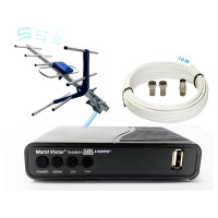 Комплект WV T644M3+ FM, антена ES-003 з підсилювачем, кабель, роз'єми