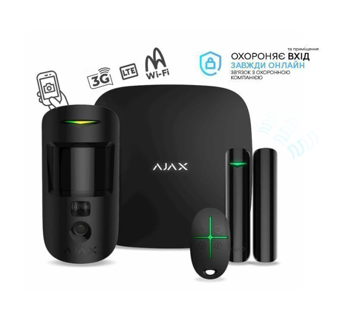 Комплект Ajax StarterKit Cam Plus Black