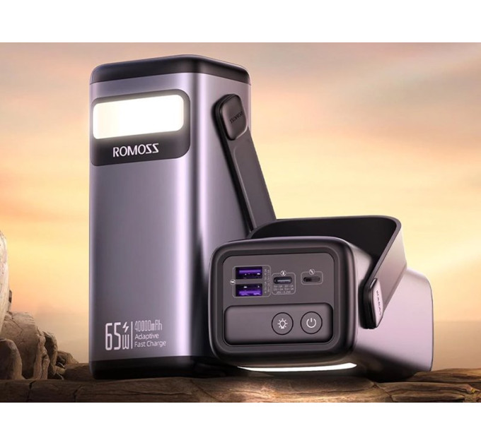 PowerBank для ноутбука ROMOSS 65W Pro (40000 mAh / 148 Wh, QC 4.0, Power Delivery)