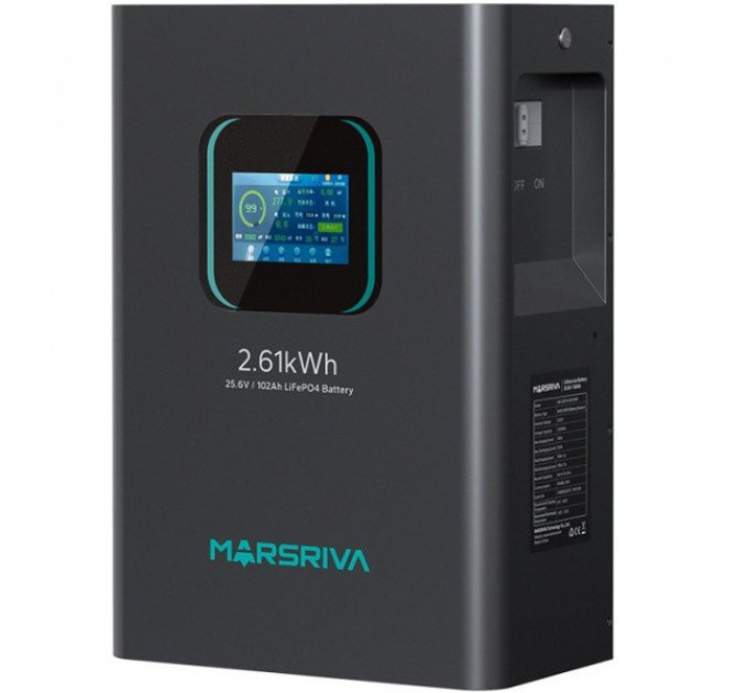 Аккумуляторная батарея Marsriva LiFePO4 battery 25.6V/102Ah, 2.61KWH (MR-LFP24-100-WMD)